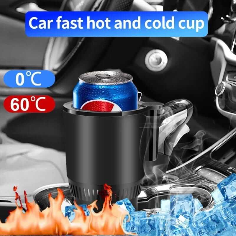 Smart Car Cup Holder Cooler & Heater | Digital Temperature Display for Hot & Cold Drinks - TrendHive