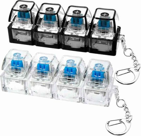 4 keys Mechanical Keyboard Transparent Stress Decompression - TrendHive