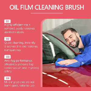 Car Glass Oil Film Cleaner With Reusable Foam Sprayer - TrendHive