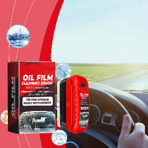 Car Glass Oil Film Cleaner With Reusable Foam Sprayer - TrendHive